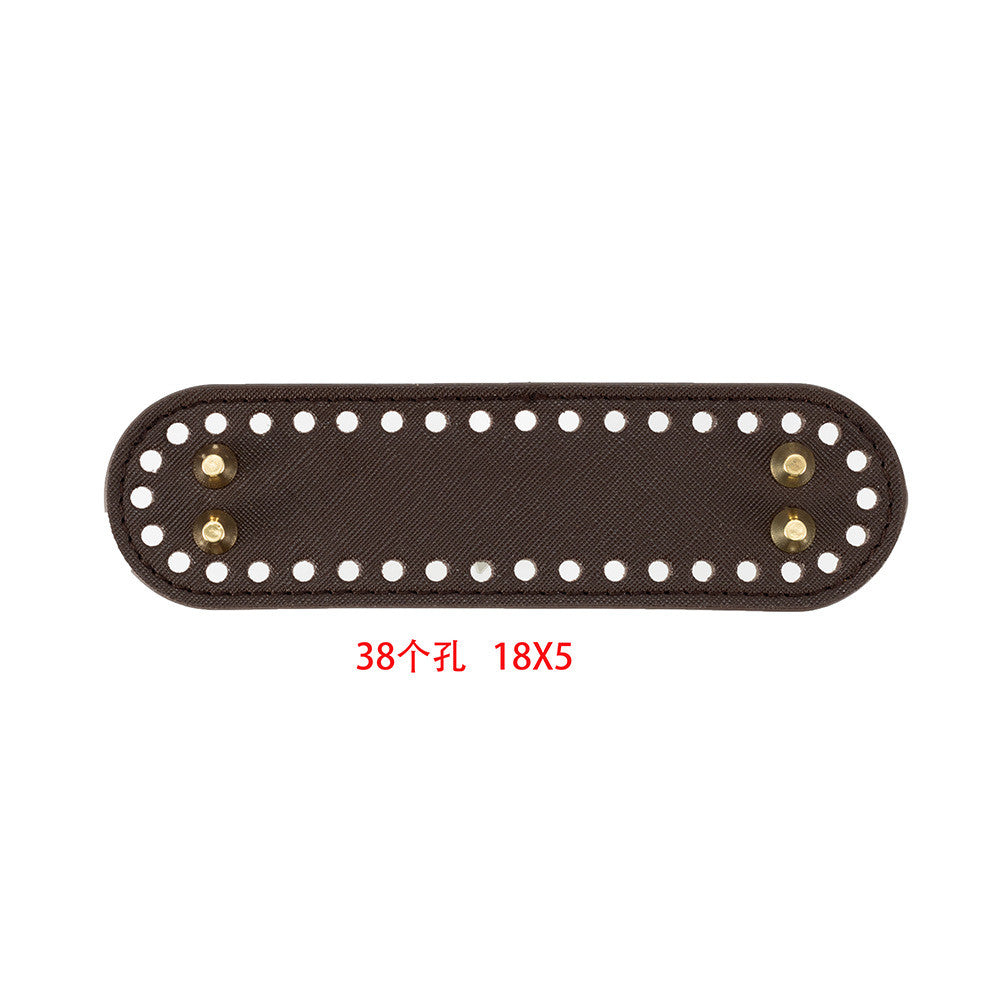 5 x 18cm PU Bag Base with Stud/ Tapak Beg Kait/ Bag Bottom/ Leather Base/ Crochet Bag base/ Handmade Bag PU Leather