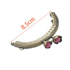 8.5cm Bronze Colour Kiss Lock Lotus Head Semi circle Purse Frame DIY Purse Accessories Sewing Clasp Purse Crochet 口金钱包包