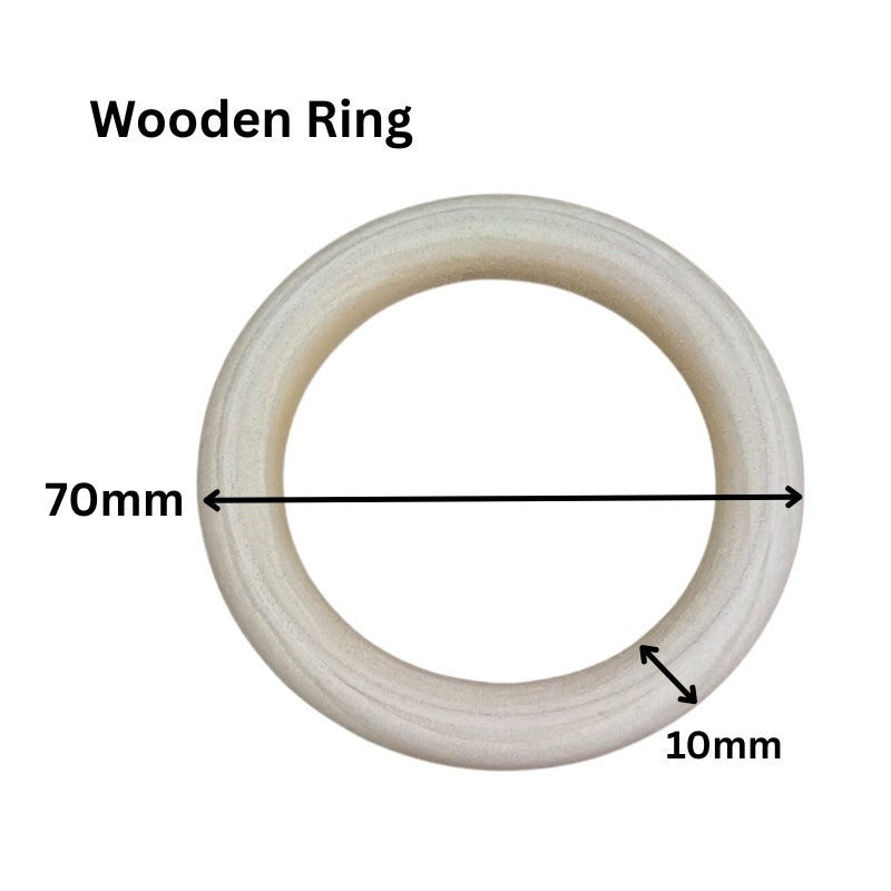 15–100mm Natural Wood Color Wooden Rings – Wooden Circle Pendants - Unfinished Macrame Wooden Ring