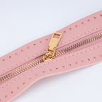 24cm PU Leather Zipper for crochet Bag- Woven Bag Hardware Sewing PU Leather Zipper