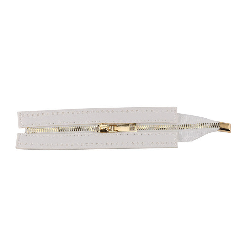 18cm PU Leather Zipper for crochet Bag- Woven Bag Hardware Sewing PU Leather Zipper