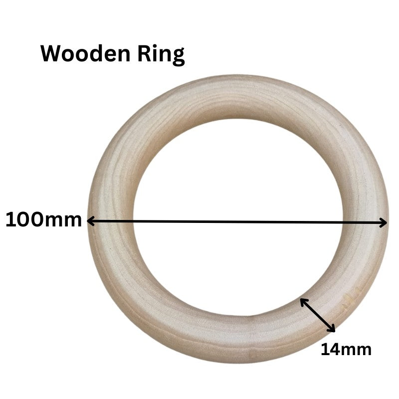 15–100mm Natural Wood Color Wooden Rings – Wooden Circle Pendants - Unfinished Macrame Wooden Ring