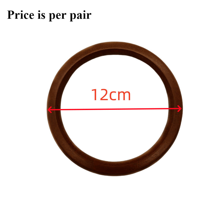 O shape Flat Wooden Handle for Handmade Handbag DIY Tote Purse Pemegang Beg Kayu O Handle