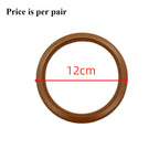 O shape Flat Wooden Handle for Handmade Handbag DIY Tote Purse Pemegang Beg Kayu O Handle