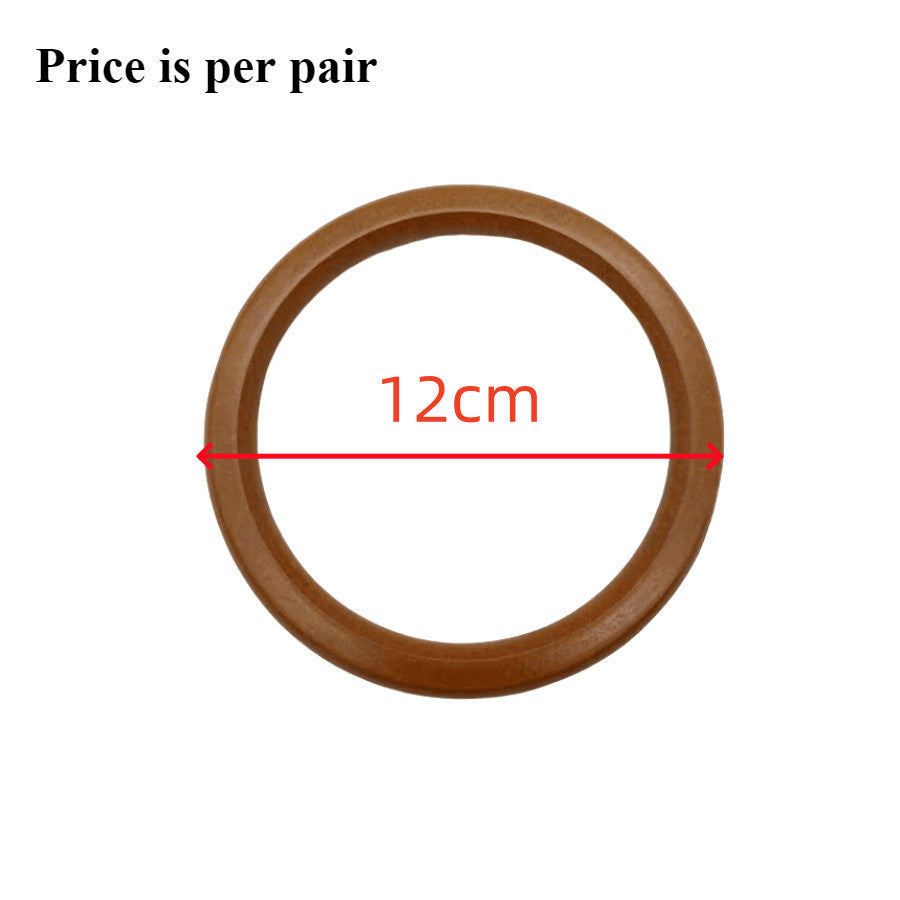 O shape Flat Wooden Handle for Handmade Handbag DIY Tote Purse Pemegang Beg Kayu O Handle