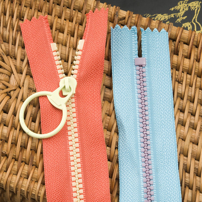 3 Rcz Colorful Resin Zipper - 6 inches to 16 Inches - Zip for Crochet Bag