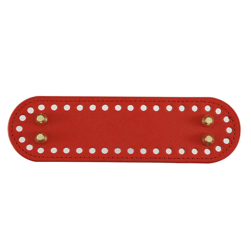 5 x 18cm PU Bag Base with Stud/ Tapak Beg Kait/ Bag Bottom/ Leather Base/ Crochet Bag base/ Handmade Bag PU Leather