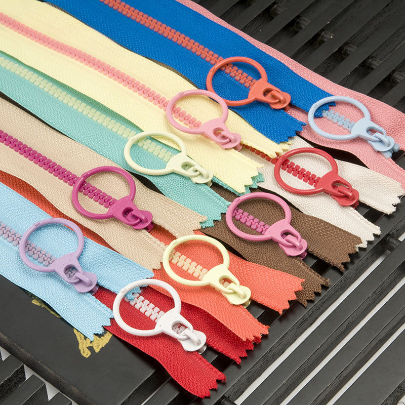 3 Rcz Colorful Resin Zipper - 6 inches to 16 Inches - Zip for Crochet Bag
