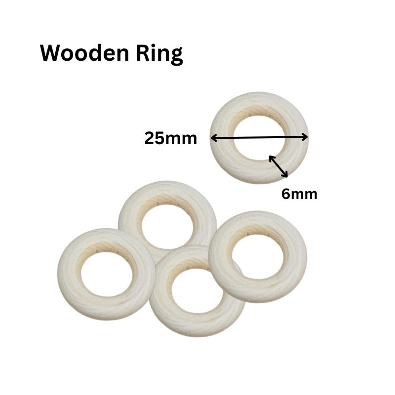 15–100mm Natural Wood Color Wooden Rings – Wooden Circle Pendants - Unfinished Macrame Wooden Ring