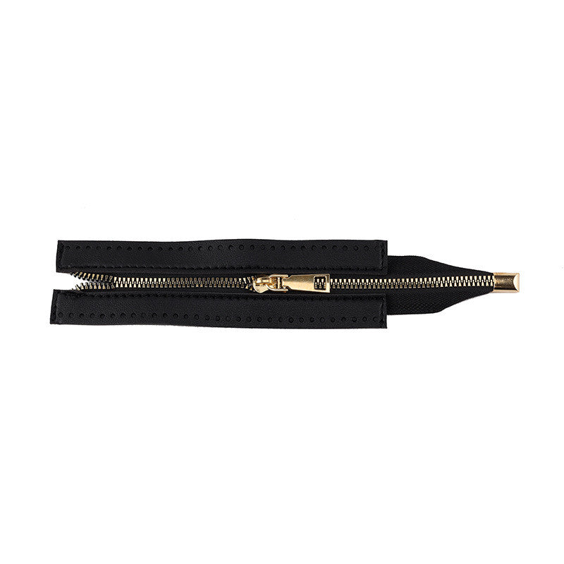 18cm PU Leather Zipper for crochet Bag- Woven Bag Hardware Sewing PU Leather Zipper