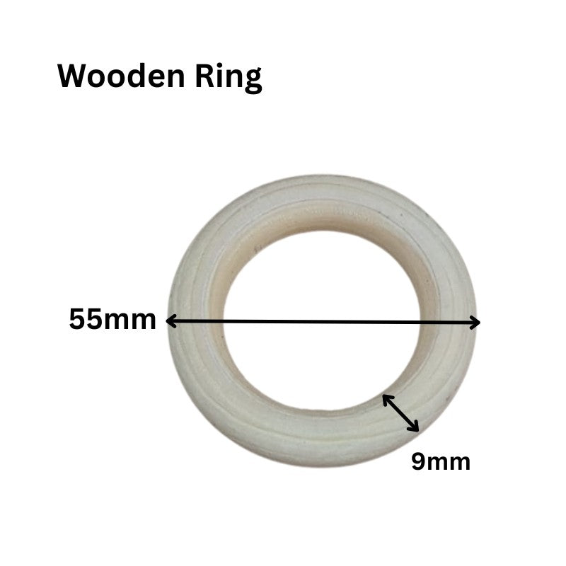 15–100mm Natural Wood Color Wooden Rings – Wooden Circle Pendants - Unfinished Macrame Wooden Ring