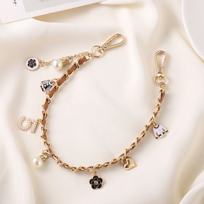 Handbag Chain Strap Replacement Shoulder Chain Extension Monogram Charm Pendant Clover Chain Bag Decoration Accessory