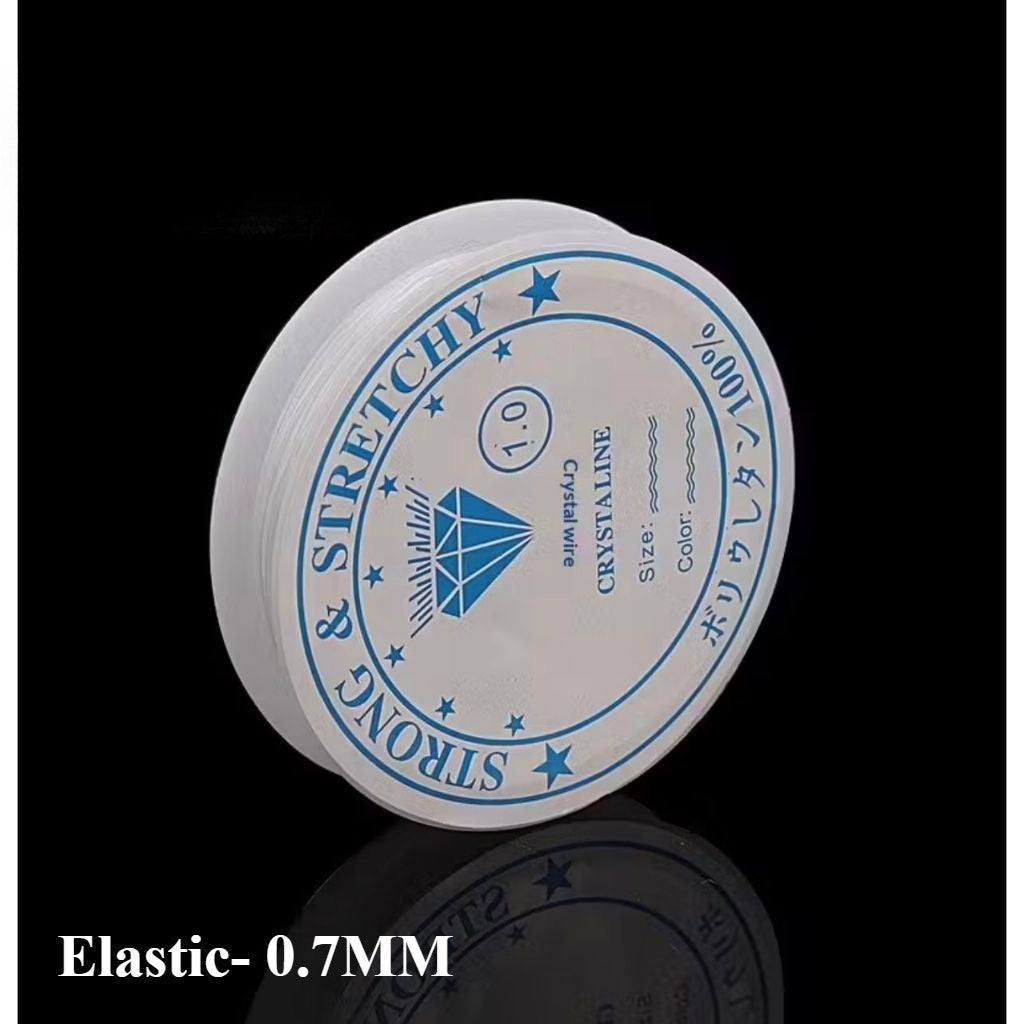 Transparent Elastic Cord & Fishing Line for Beading – TPU Stretch String / Clear Nylon Thread | Benang Getah | Crystal