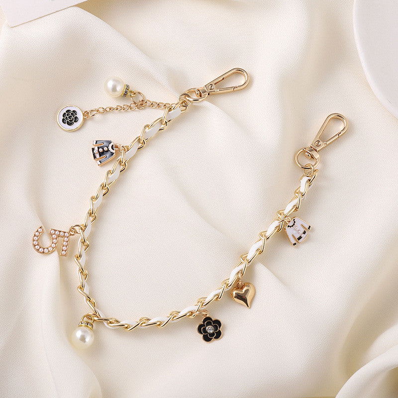Handbag Chain Strap Replacement Shoulder Chain Extension Monogram Charm Pendant Clover Chain Bag Decoration Accessory