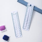 Multi-Function Knitting Ruler Gauge | Plastic Sweater Measuring Tool for Crochet & Knitting | Yarn Gauge Ruler