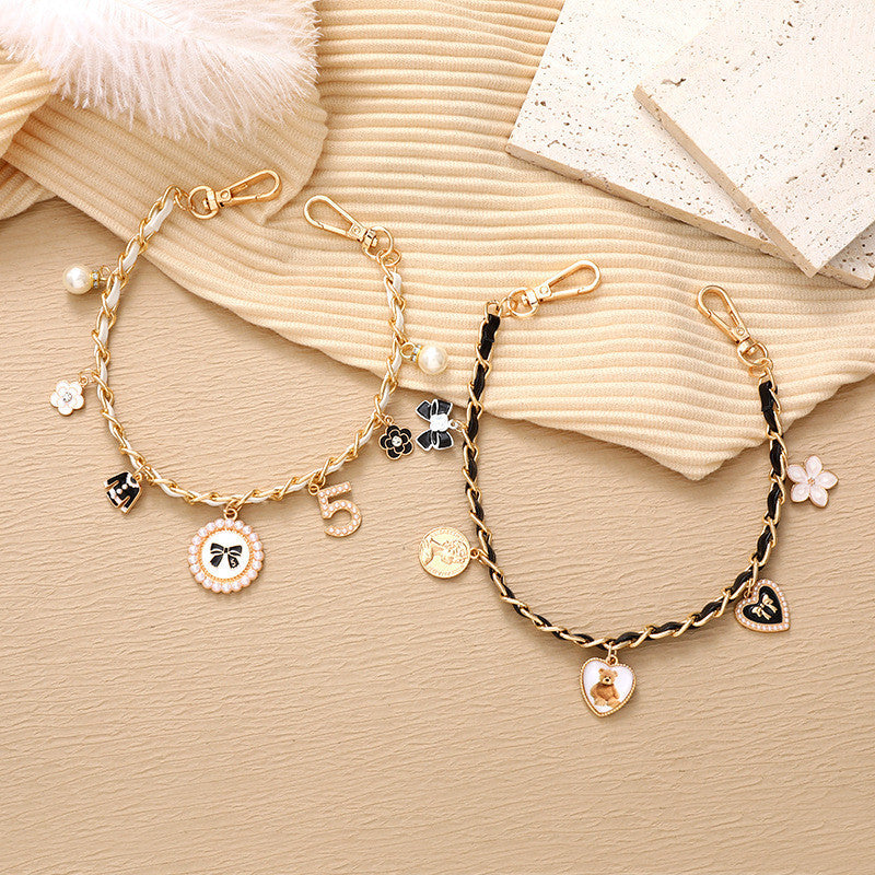 Handbag Chain Strap Replacement Shoulder Chain Extension Monogram Charm Pendant Clover Chain Bag Decoration Accessory