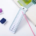 Multi-Function Knitting Ruler Gauge | Plastic Sweater Measuring Tool for Crochet & Knitting | Yarn Gauge Ruler