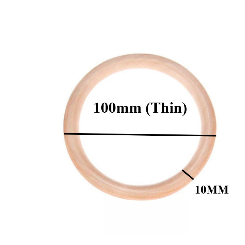 15–100mm Natural Wood Color Wooden Rings – Wooden Circle Pendants - Unfinished Macrame Wooden Ring
