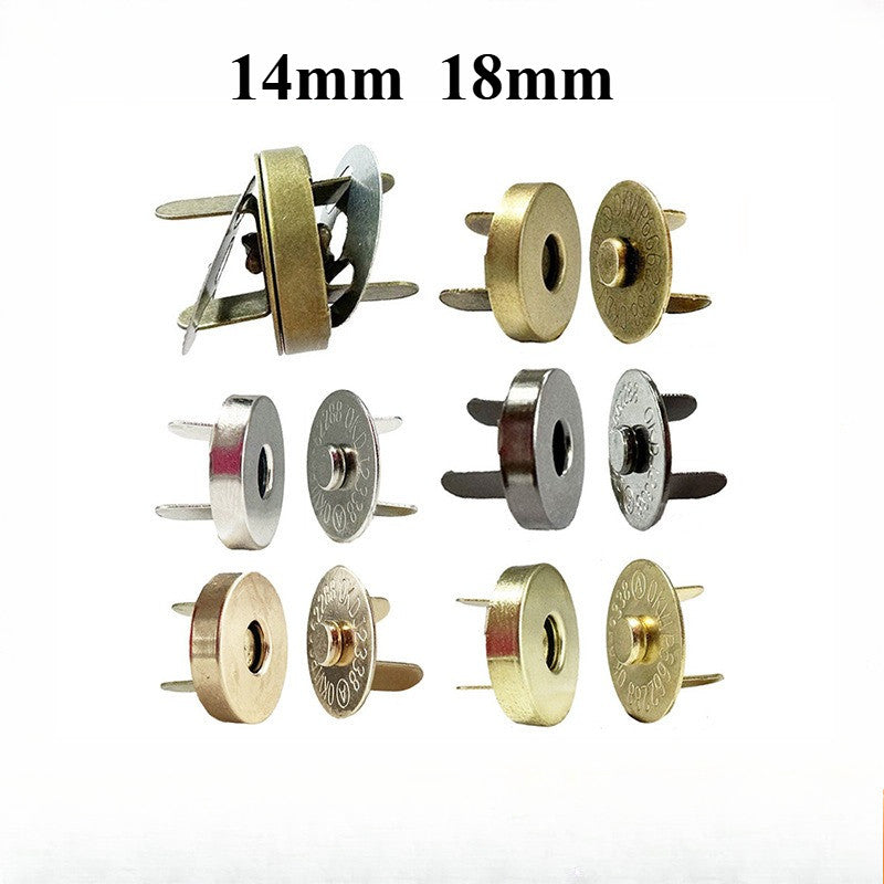 14mm 18mm Magnetic Button Clasps 5 sets | Metal Closure for Bag Clothing DIY | Metal Fastener | Butang Magnetic