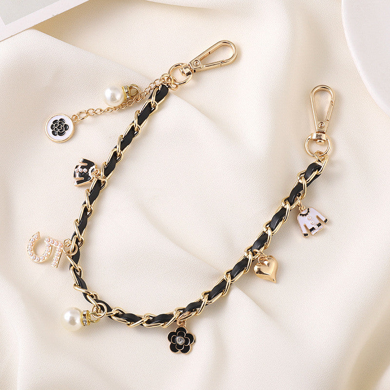Handbag Chain Strap Replacement Shoulder Chain Extension Monogram Charm Pendant Clover Chain Bag Decoration Accessory