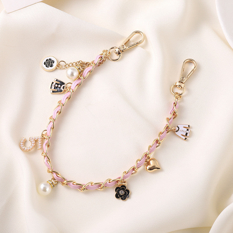 Handbag Chain Strap Replacement Shoulder Chain Extension Monogram Charm Pendant Clover Chain Bag Decoration Accessory