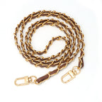 120cm- PU Leather Bag Chain | Aluminum Chain Strap | Lightweight Metal Bag Strap | Crossbody / Shoulder / Phone Strap