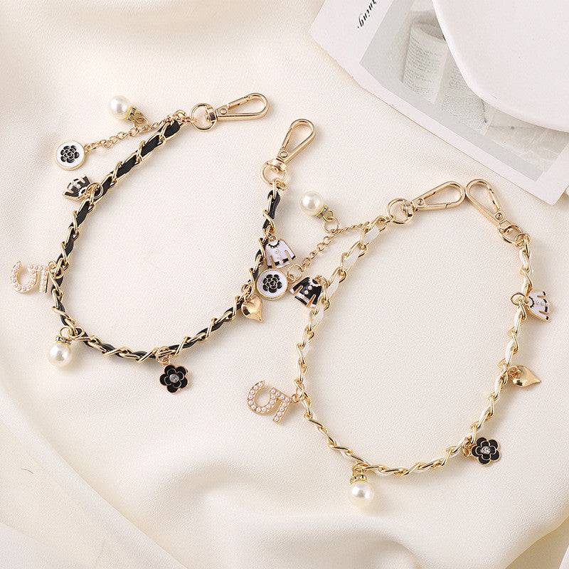 Handbag Chain Strap Replacement Shoulder Chain Extension Monogram Charm Pendant Clover Chain Bag Decoration Accessory