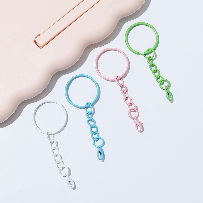5pcs- Colorful Keychain | Crochet Doll Hanging Keyring | Lobster Hook Keyring | DIY Charm Pendant