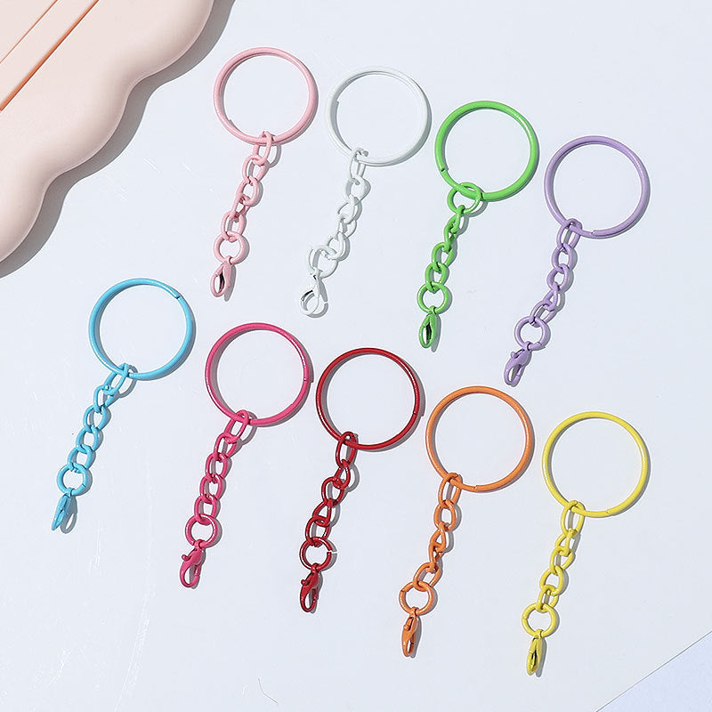 5pcs- Colorful Keychain | Crochet Doll Hanging Keyring | Lobster Hook Keyring | DIY Charm Pendant