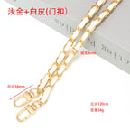 120cm- PU Leather Bag Chain | Aluminum Chain Strap | Lightweight Metal Bag Strap | Crossbody / Shoulder / Phone Strap