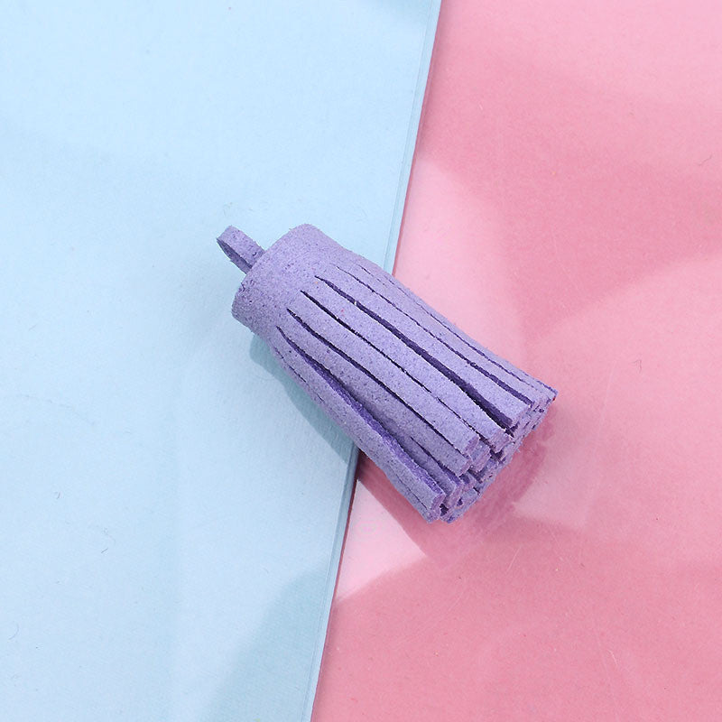 3cm Suede Tassel Charm | Bag Pendant | Double-Sided Microfiber PU Tassel Accessory | Keychain Tassel