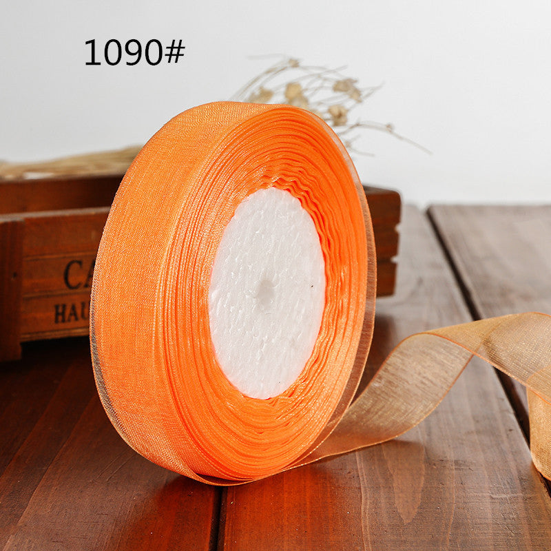 1.5cm Organza Ribbon for Decoration 45m / DIY Crafts / Bag Sewing – Polyester Organza Ribbon