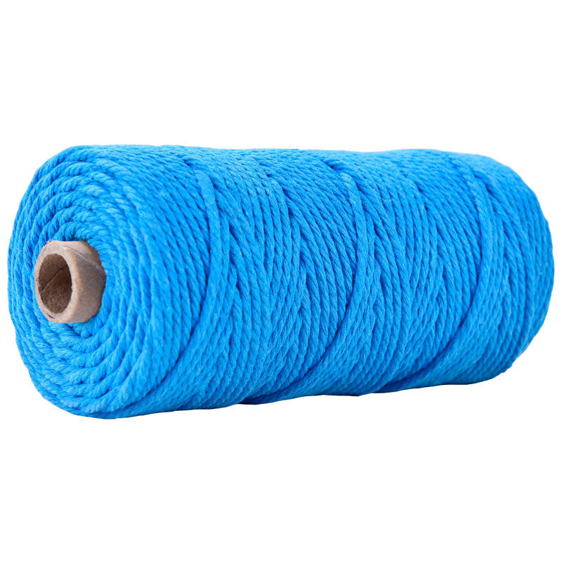 3mm Colorful Cotton Rope 100 meters | DIY Macrame Craft Cord | Thick Twisted String | Cotton Cord Yarn