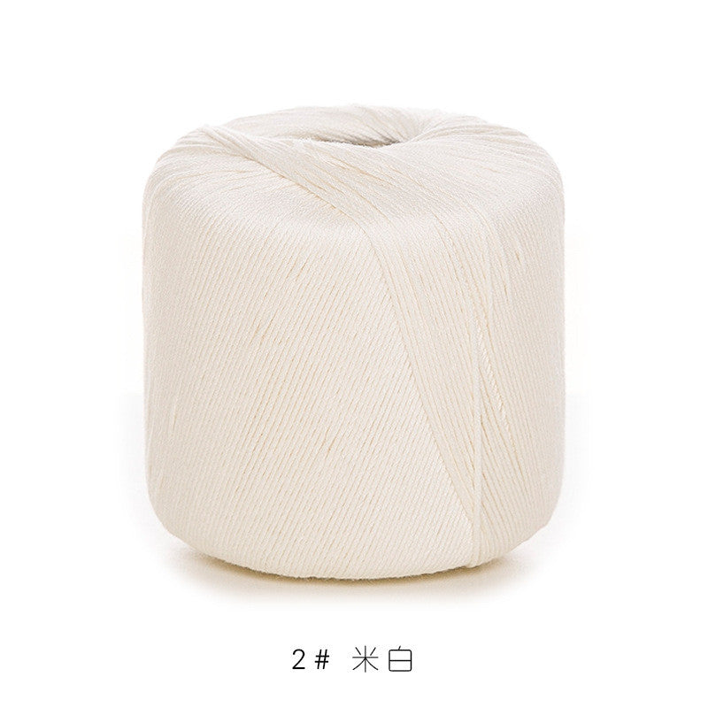3# Lace Yarn 8ply Mercerized Cotton Crochet Yarn- Fine Yarn | Benang Kait | Crochet Knitting Yarn