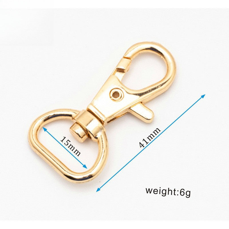 2pcs- Premium Metal Swivel Snap Hook | Flat Fish Mouth Lobster Clasp | Keychain & Bag Connector | DIY Craft Accessories