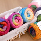 50g- Long Gradient Wool Yarn | 100% Fine Wool | Crochet & Knitting Yarn 50g Benang Kait