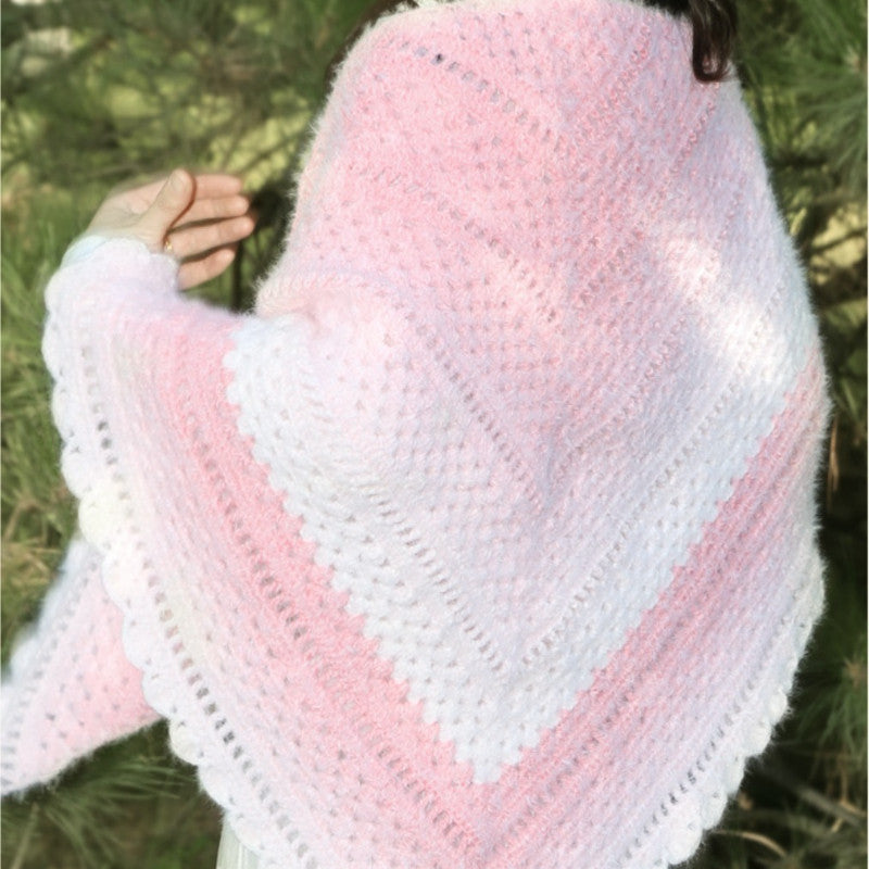 200g Vansen Gradient Wool Yarn for  DIY Knitting & Crochet Scarves Seven Star Blankets | Benang Kait 轻岚渐变长绒羽毛线 七星毯子