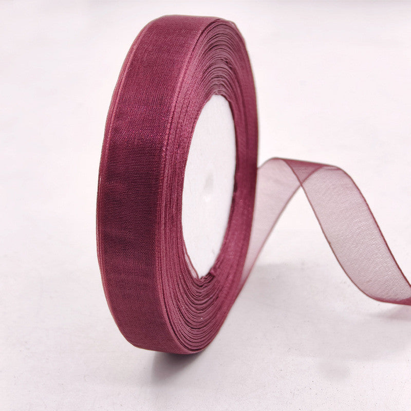 1.5cm Organza Ribbon for Decoration 45m / DIY Crafts / Bag Sewing – Polyester Organza Ribbon