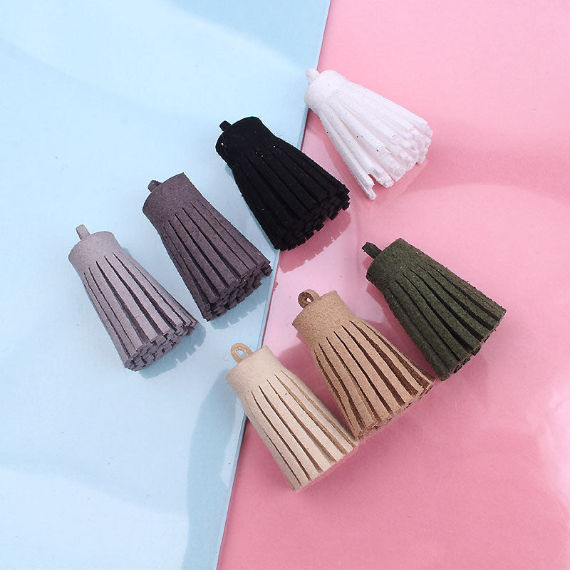 3cm Suede Tassel Charm | Bag Pendant | Double-Sided Microfiber PU Tassel Accessory | Keychain Tassel