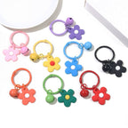 Cute Flower Keychain with Bell | Colorful Charm | Bag Accessory & Gift | Rantai Kunci | Pendant