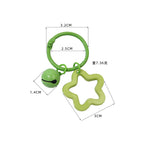 Colorful Acrylic Star Keychain with Bell | Cute Bag Charm | Couple Gift Accessory| Rantai Kunci | Pendant