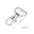 2pcs- Premium Metal Swivel Snap Hook | Flat Fish Mouth Lobster Clasp | Keychain & Bag Connector | DIY Craft Accessories
