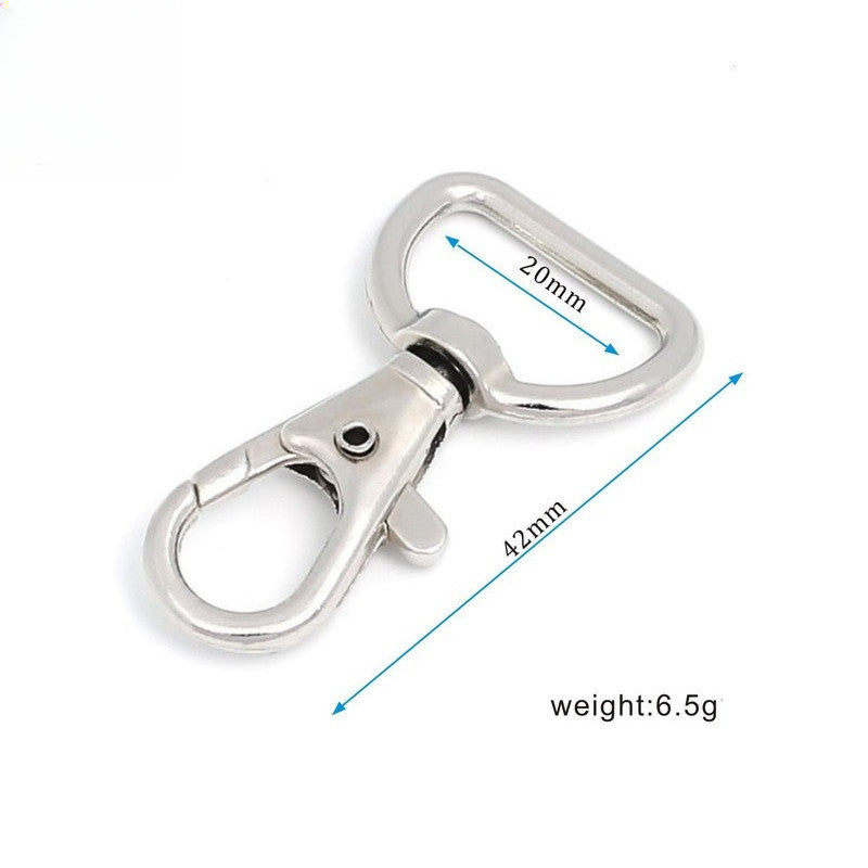 2pcs- Premium Metal Swivel Snap Hook | Flat Fish Mouth Lobster Clasp | Keychain & Bag Connector | DIY Craft Accessories