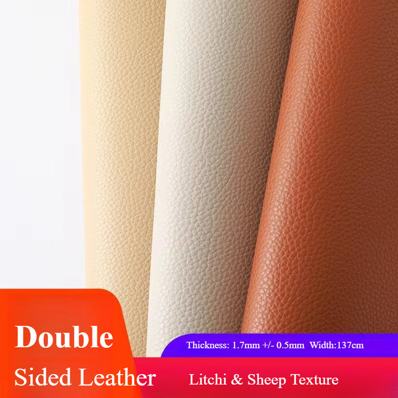 PVC Double-Sided Leather — Litchi & Sheep Texture | Synthetic Leather | Edge-Free Foamed Material