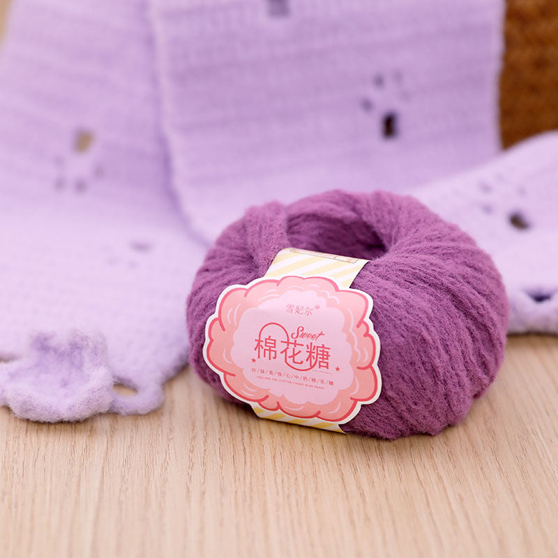 3ply Candy Yarn - 40g Crochet Knitting Yarn | Benang Kapas | Mousse Yarn| Benang Kait 雪妃尔棉花糖线| 慕斯线