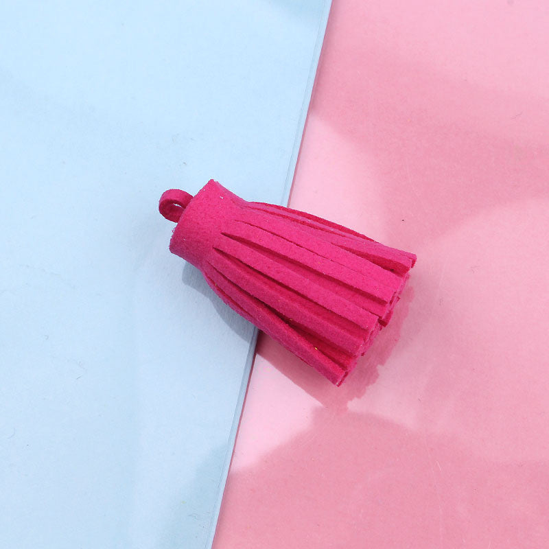 3cm Suede Tassel Charm | Bag Pendant | Double-Sided Microfiber PU Tassel Accessory | Keychain Tassel