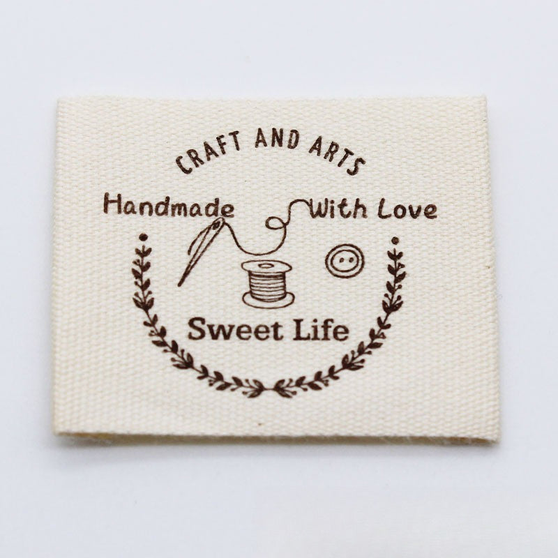 5pcs DIY Cotton Fabric Labels – Handmade Label Tag | Large Plain White Cotton Tape for Clothing Tags & Handmade Crafts