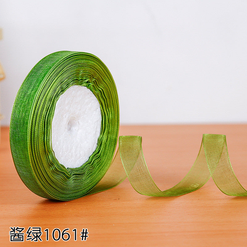 1.5cm Organza Ribbon for Decoration 45m / DIY Crafts / Bag Sewing – Polyester Organza Ribbon