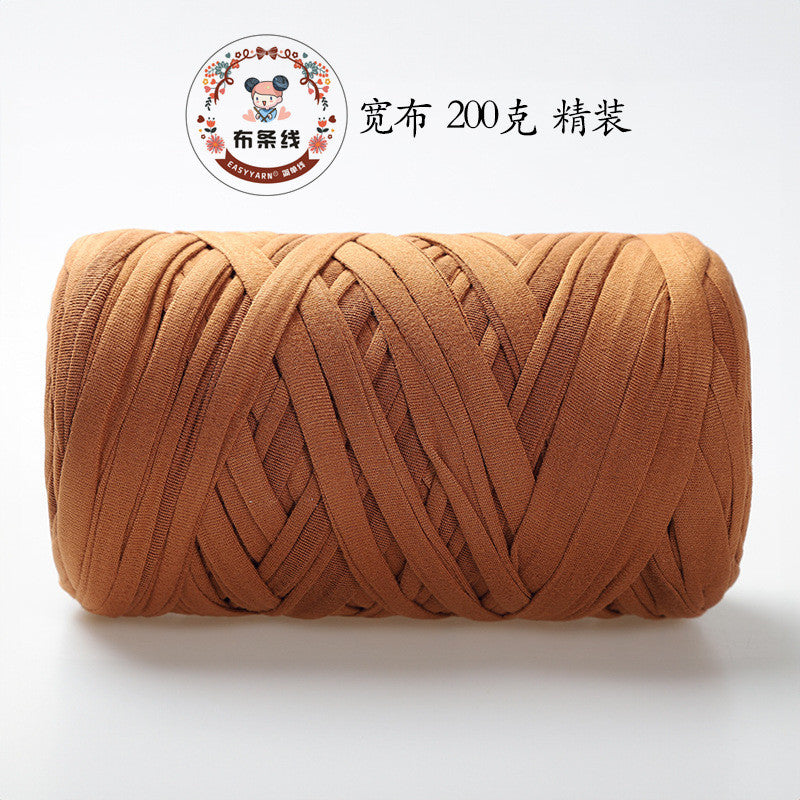 200g Premium T-Shirt Yarn | Flat Yarn | Crochet Knitting Yarn | Benang Kait T Shirt | Elastic Fabric Cloth Yarn