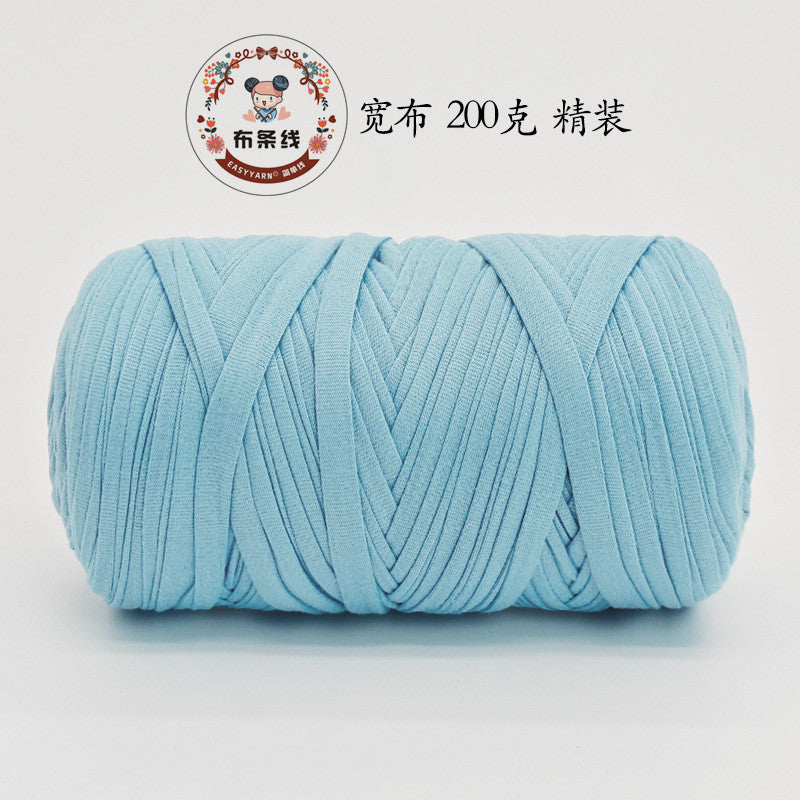 200g Premium T-Shirt Yarn | Flat Yarn | Crochet Knitting Yarn | Benang Kait T Shirt | Elastic Fabric Cloth Yarn